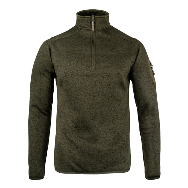 Jack Pyke Melange Quarter Zip Fleece - Green Fleck