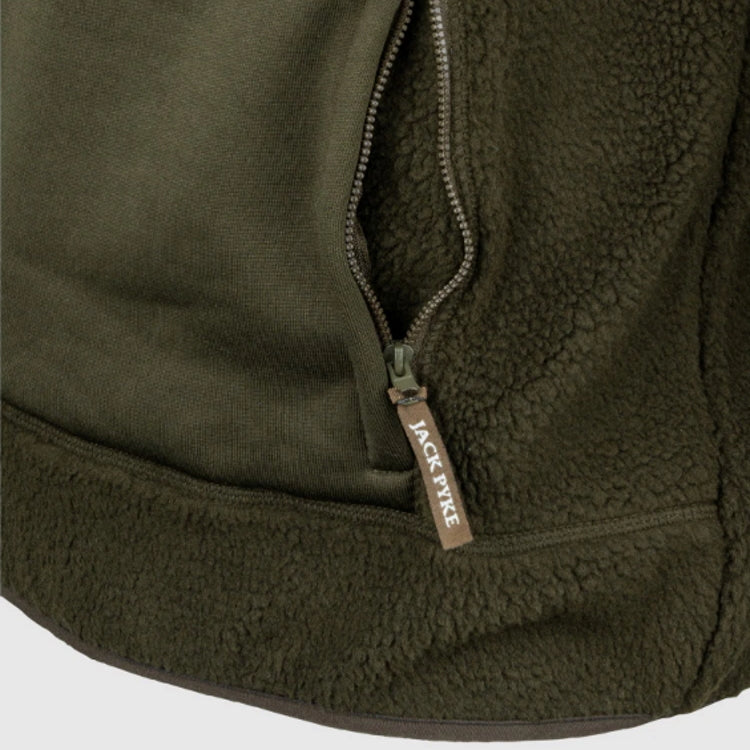 Jack Pyke Sherpa Pullover - Dark Olive