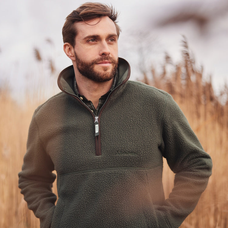 Schoffel Berkeley Retro 1/4 Zip Fleece - Woodland