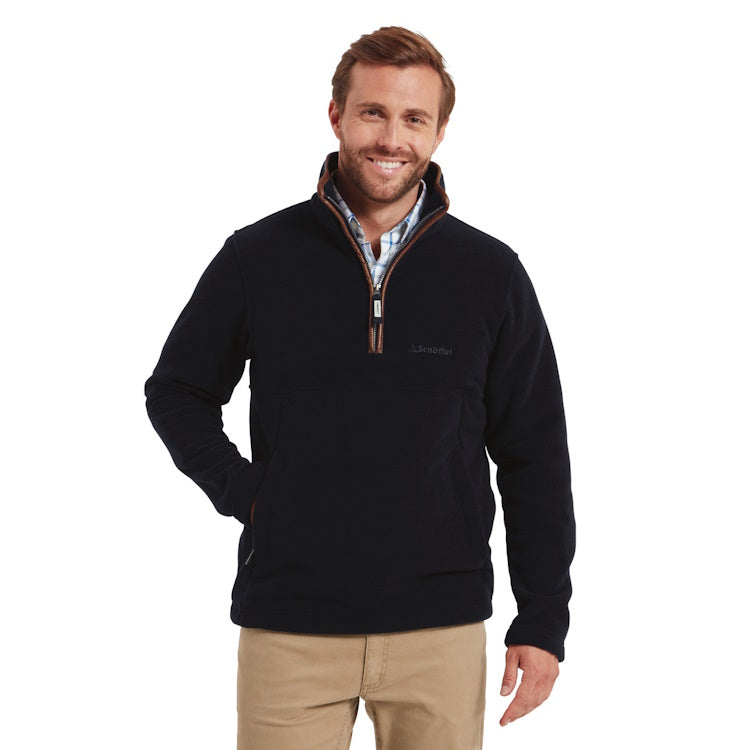 Schoffel Berkeley 1/4 Zip Fleece Jacket - Navy