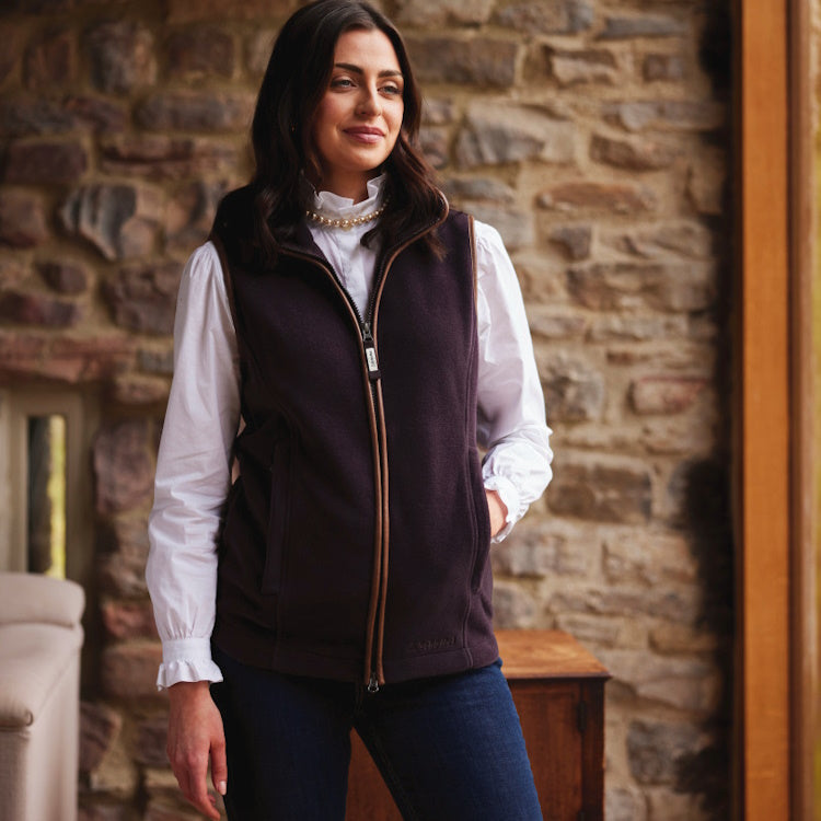 Schoffel Ladies Lyndon Fleece Gilet - Port