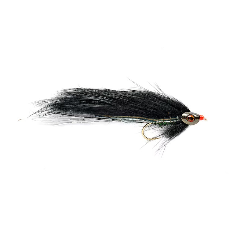 Black Zonker Skullhead Fly