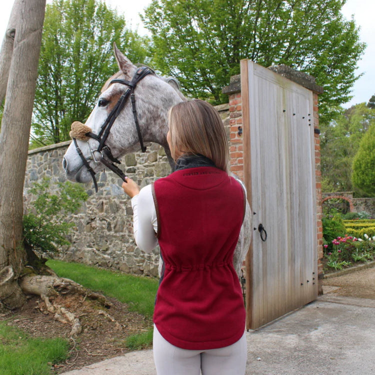 Gunner and Hound Ladies Tweed Incorporated Gilet - Cranberry