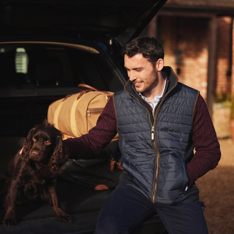 Schoffel Oakham Hybrid Gilet - Petrol Blue