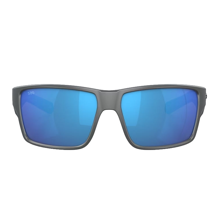 Costa Del Mar Reefton Pro Sunglasses - Matte Grey Frame - Blue Mirror 580G Lens