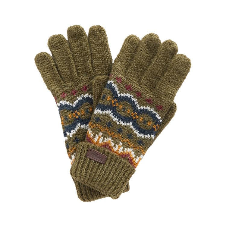 Barbour Case Fair Isle Gloves - Olive