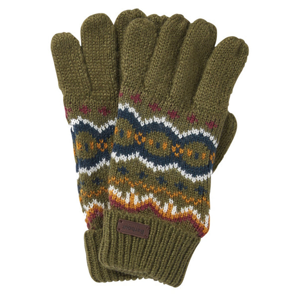 Barbour Case Fair Isle Gloves - Olive