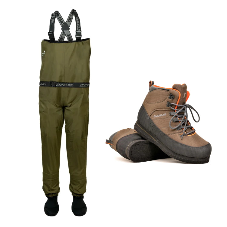 Guideline Reach Breathable Stockingfoot Waders and Laxa 2.0 Felt Sole