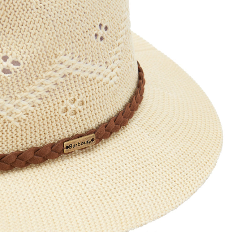 Barbour Ladies Flowerdale Trilby Summer Hat - Cream