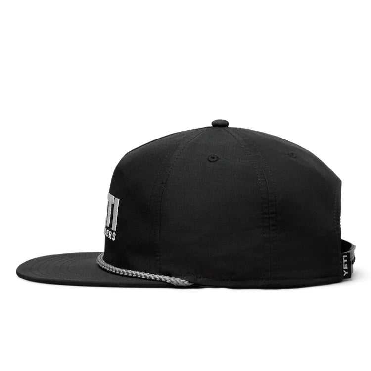 Yeti Flat Brim Rope Hat - Black