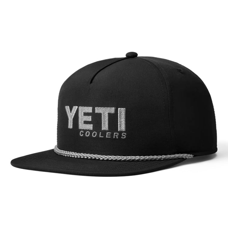 Yeti Flat Brim Rope Hat - Black