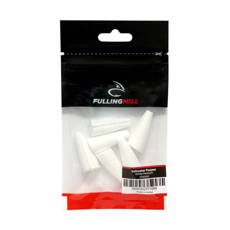 Fulling Mill Saltwater Popper Heads - White