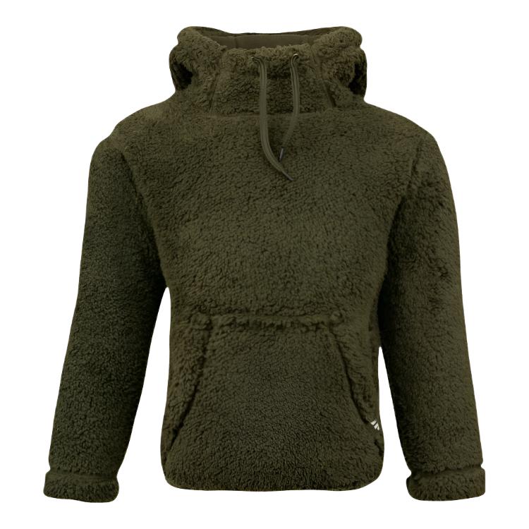 Jack Pyke Junior Sherpa Fleece Hoodie - Dark Olive