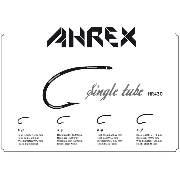 Ahrex HR430 Tube Single Hooks - Black Nickel