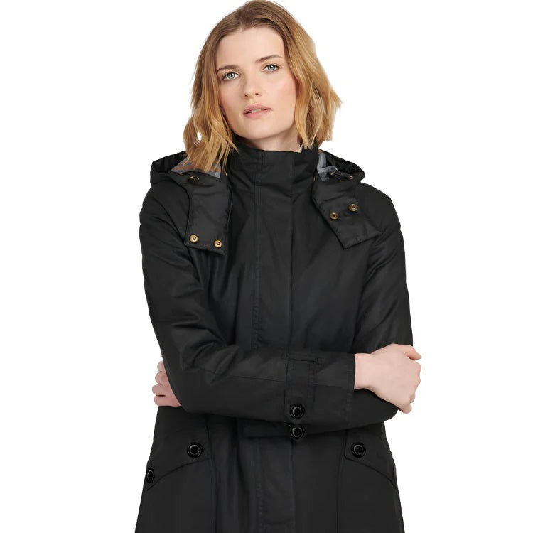 Barbour Ladies Cannich Wax Jacket - Black/Modern