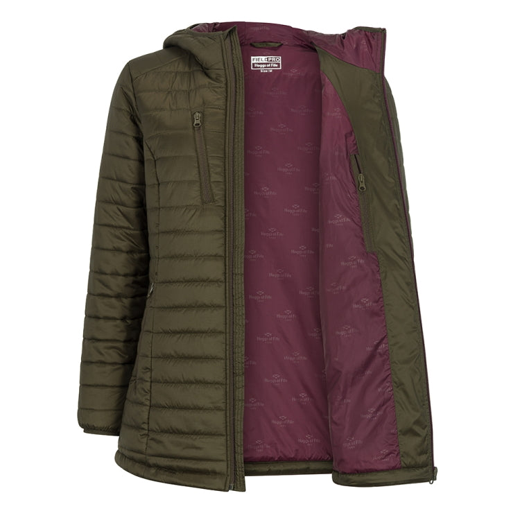 Hoggs of Fife Ladies Kingston Rip-Stop Hooded Jacket - Olive Merlot