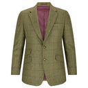 Hoggs Of Fife Tummel Tweed Sports Jacket - Olive/Wine