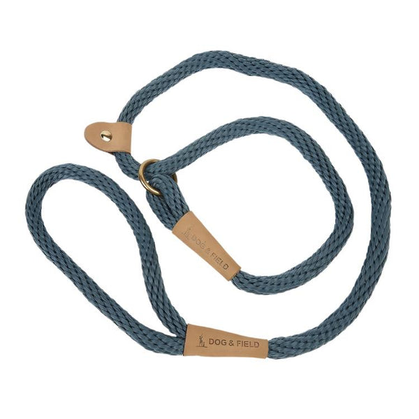 Dog and Field Woven Lux Slip Lead - Teal