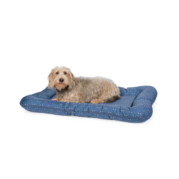 House of Paws Bee Water Resistant Mat - Navy