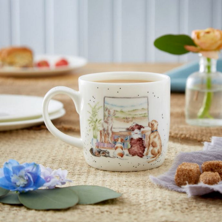 Royal Worcester Wrendale Fine Bone China Mug - Movie Night