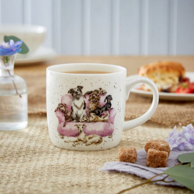 Royal Worcester Wrendale Fine Bone China Mug - Movie Night