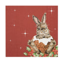 Wrendale Designs Lunch Napkins - Merry Little Christmas Rabbit