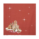 Wrendale Designs Lunch Napkins - Merry Little Christmas Rabbit