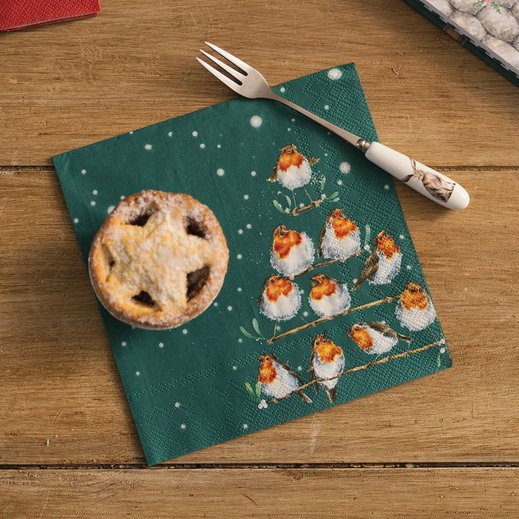 Wrendale Designs Lunch Napkins - Rockin Robins