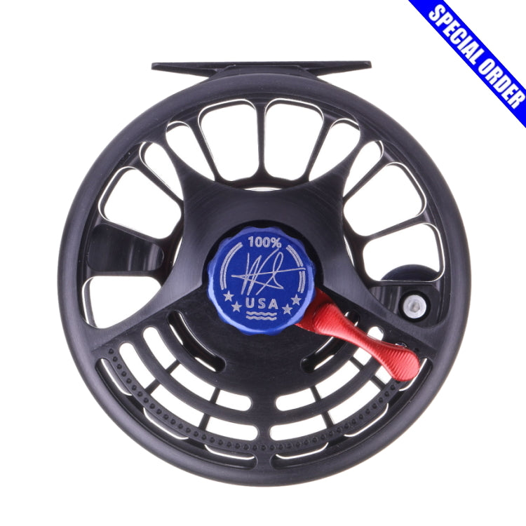 Seigler Saltwater Fly Reel - Black/Red/Blue