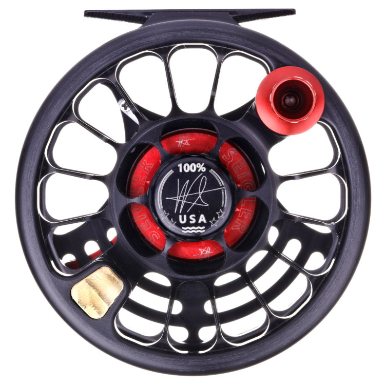 Seigler Saltwater Fly Reel - Black/Red