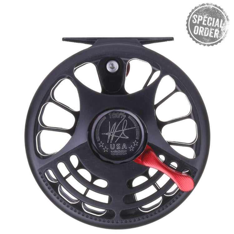 Seigler Saltwater Fly Reel - Black/Red