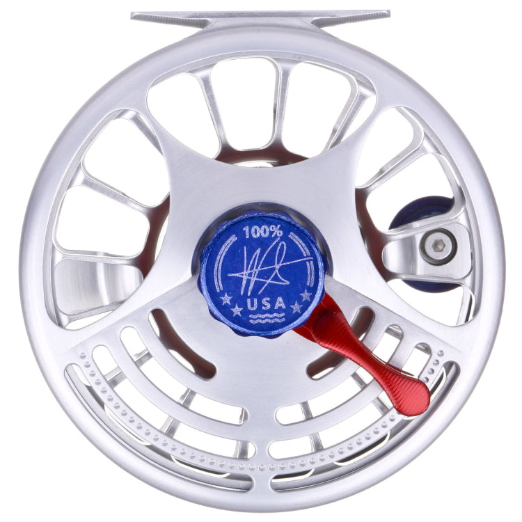 Seigler Saltwater Fly Reel - Silver/Red/Blue