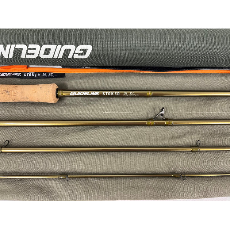 USED 10ft Guideline Stoked 7 Line 4 Piece Reservoir Fly Rod (386)