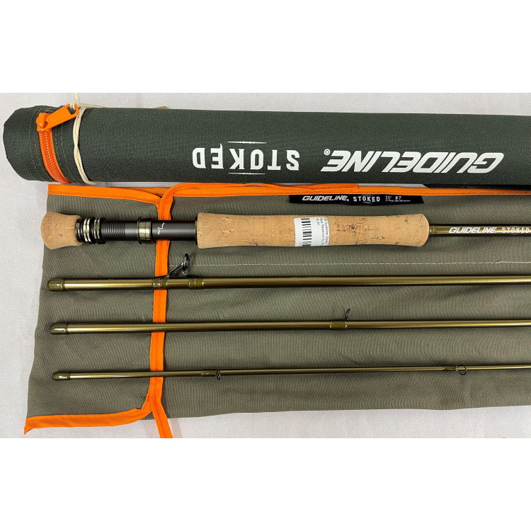 USED 10ft Guideline Stoked 7 Line 4 Piece Reservoir Fly Rod (386)