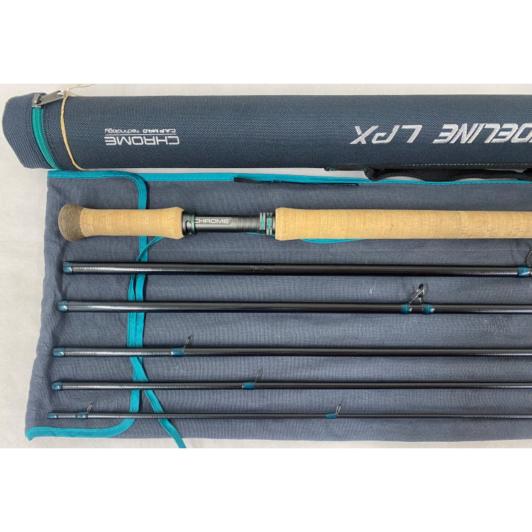 USED 13ft 9in Guideline LPX Chrome 9/10 Line 6 Piece DH Salmon Fly Rod (082)