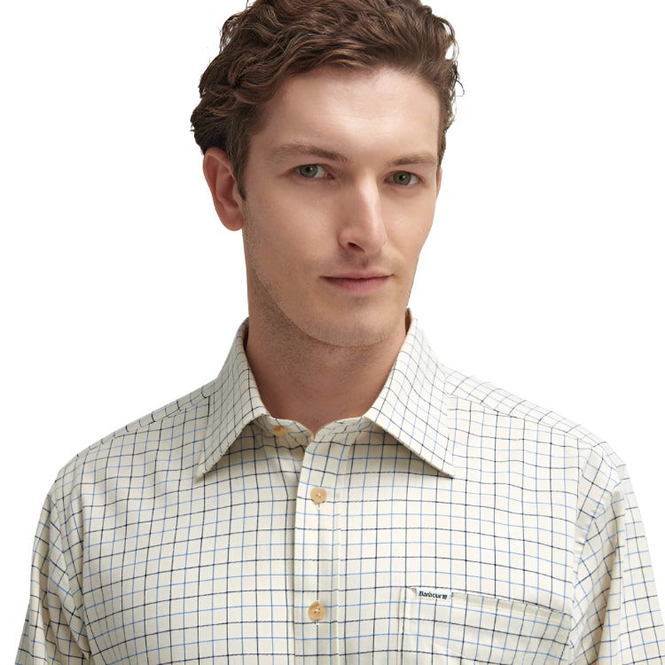 Barbour Field Tattersall Shirt Classic Collar - Blue