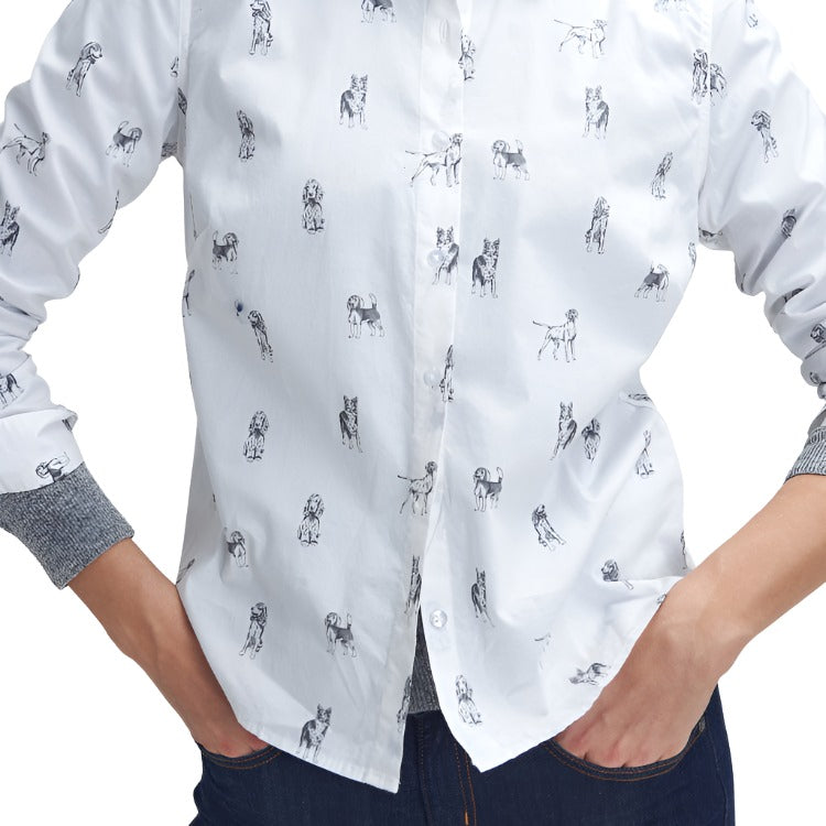 Barbour Ladies Brambles Shirt - Dog Print