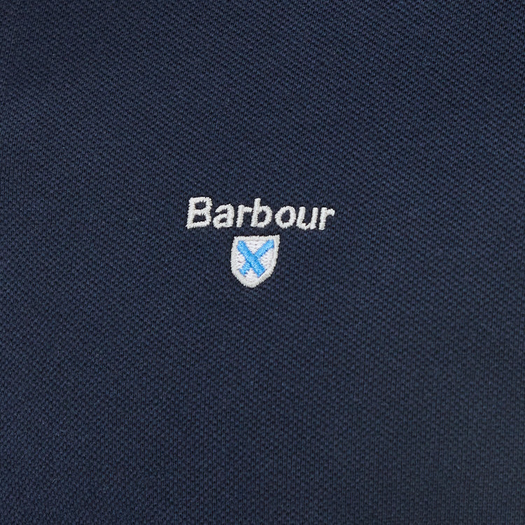 Barbour Firbank Long Sleeved Polo Shirt - Navy