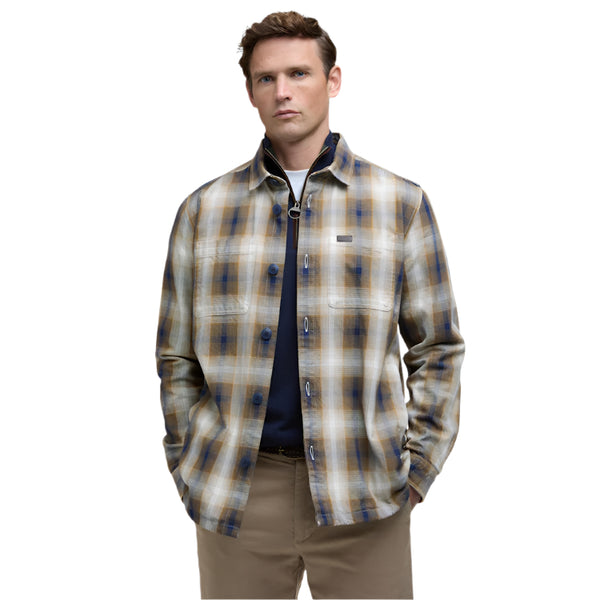 Barbour Sandside Checked Overshirt - Navy