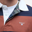 Barbour Broome Rugby Shirt - Navy/Rust