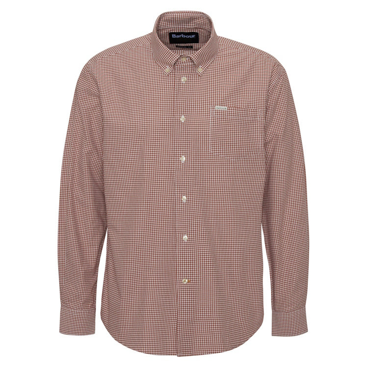 Barbour Finwell Gingham Tailored Fit Shirt - Rust