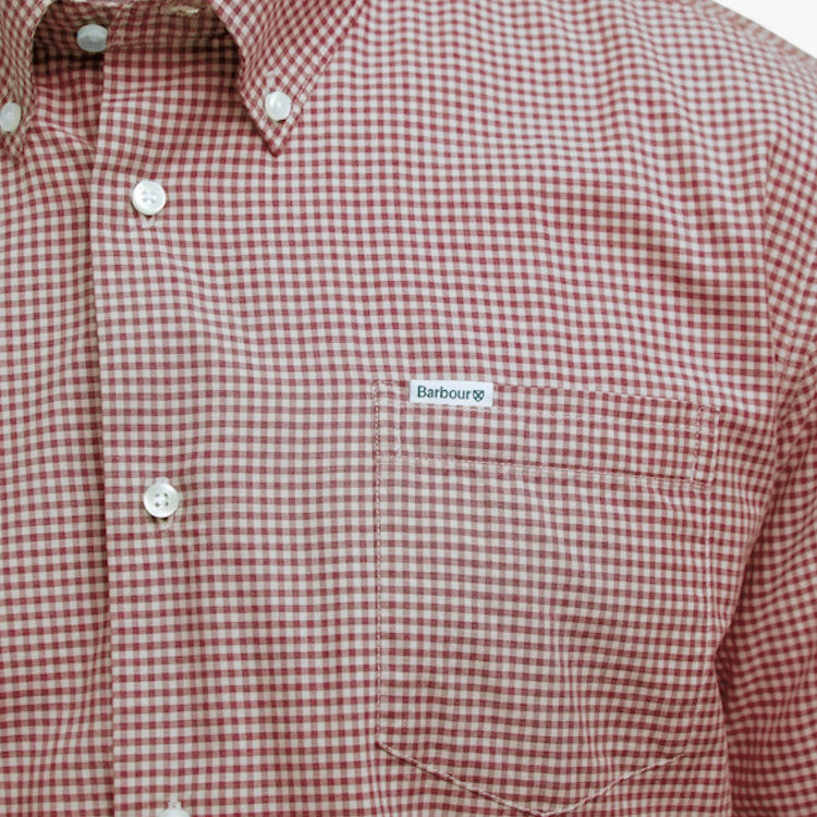 Barbour Finwell Gingham Tailored Fit Shirt - Rust