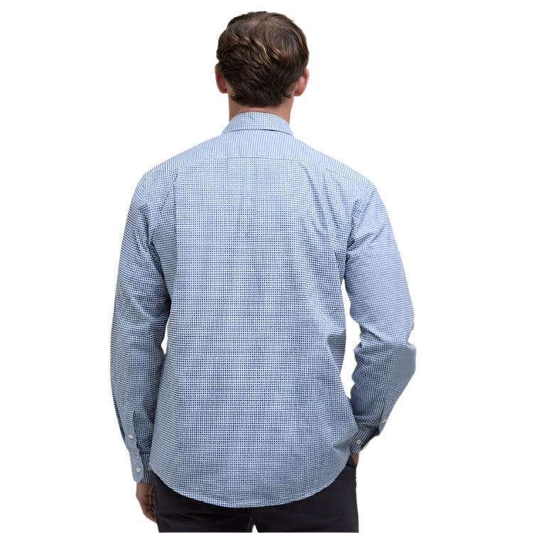 Barbour Finwell Gingham Tailored Fit Shirt - Sky