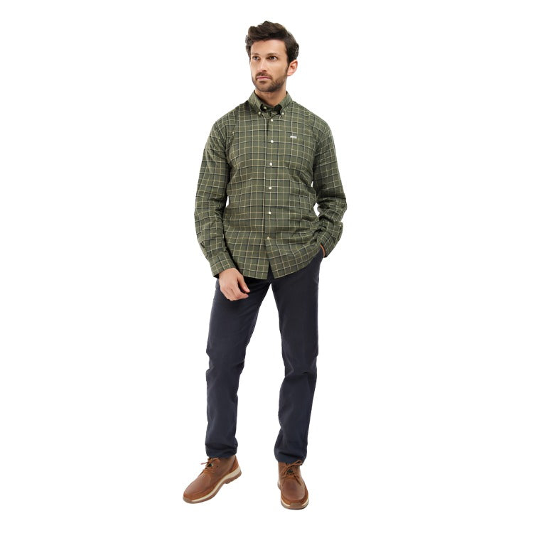 Barbour Pelton Tattersal Shirt - Olive