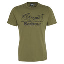 Barbour Field Dog Graphic T-Shirt - Mid Olive