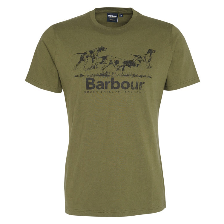 Barbour Field Dog Graphic T-Shirt - Mid Olive