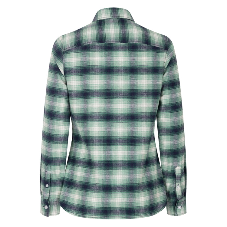 Hoggs of Fife Ladies Isla Flannel Check Shirt - Green