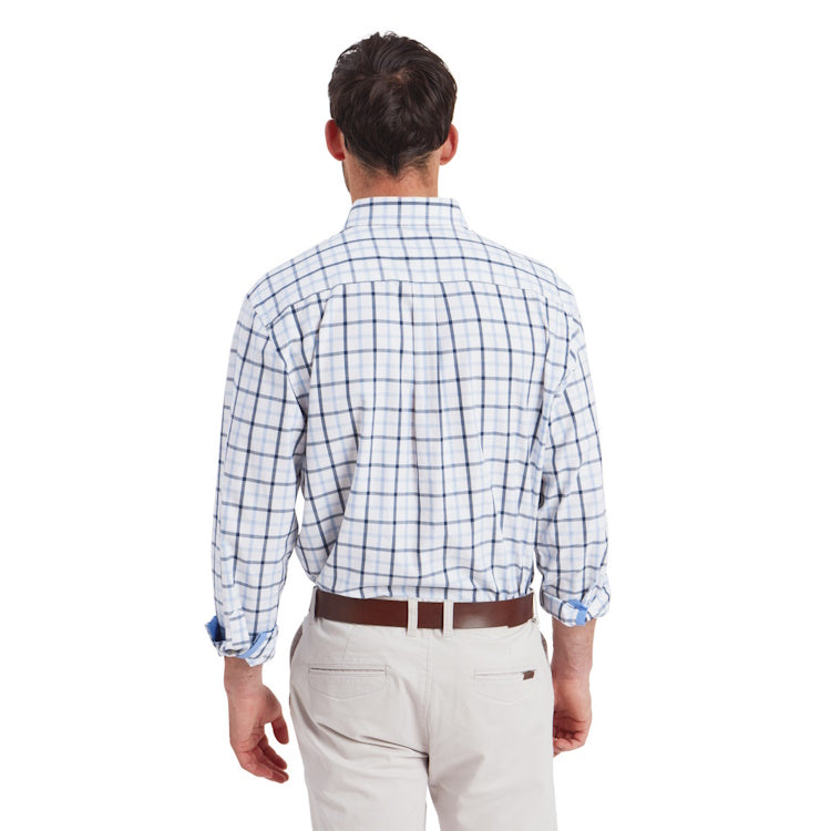 Schoffel Brancaster Shirt - Imperial Blue Check