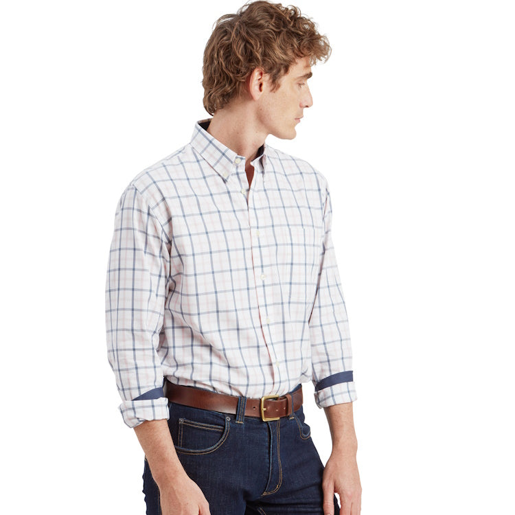 Schoffel Brancaster Shirt - Stone Blue Check