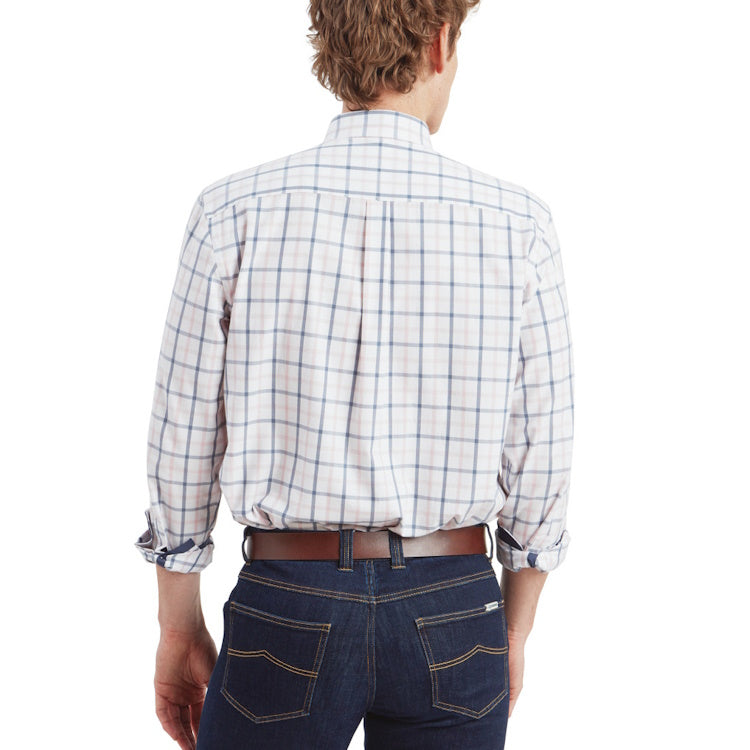 Schoffel Brancaster Shirt - Stone Blue Check